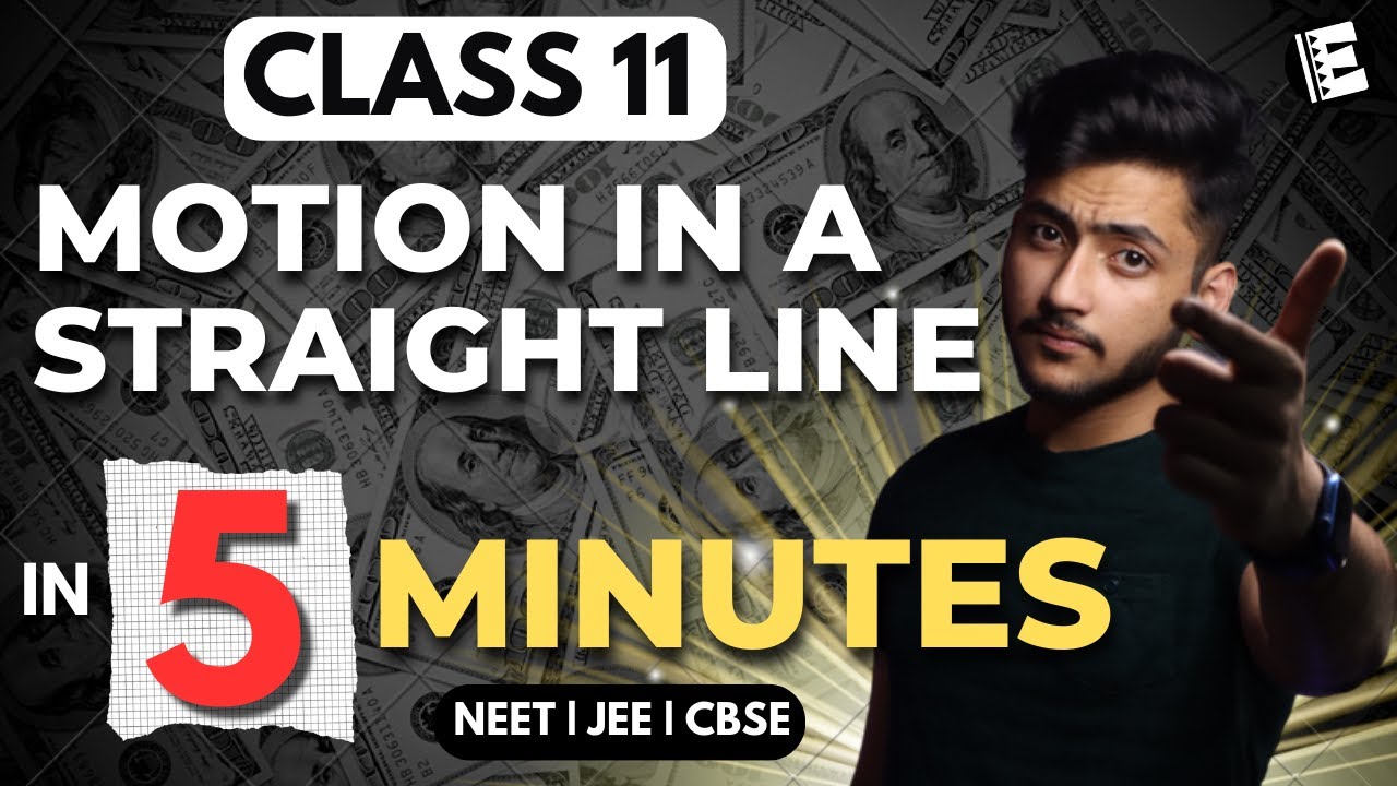 Motion in a Straight Line Class 11 In 5 Minutes | Quick Revision | NEET, JEE & CBSE |