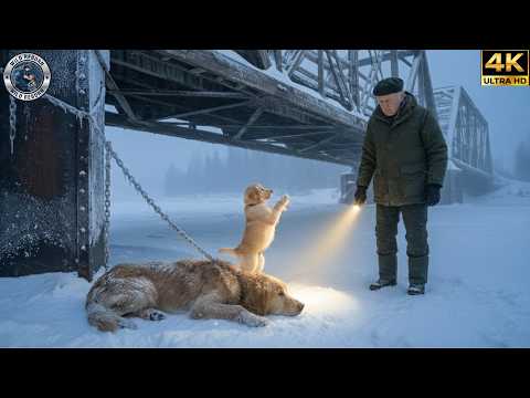 Puppy Ran for Help in the Cold — Then an Old Man Saved Her Chained Mom Under a Bridge
