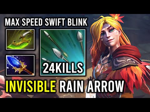 100% Can't Stop Unlimited Raining Arrow Delete Everyone with Swift Blink Windranger Dota 2