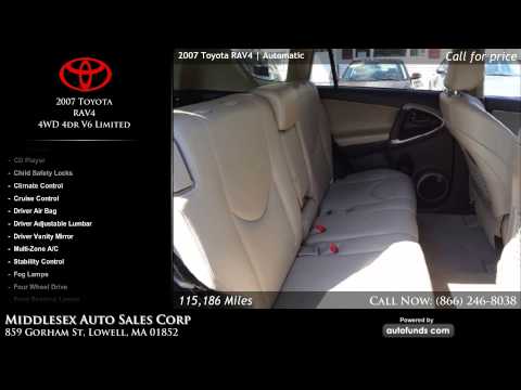 Used 2007 Toyota RAV4 | MIDDLESEX AUTO SALES CORP, Lowell, MA - SOLD