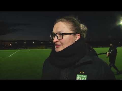 Pärnu JK Vaprus - Tallinna FC Flora l NML 1. voor l Aleksandra Ševoldajeva intervjuu
