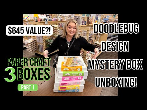 I Spent $195 on 3 Doodlebug Design Mystery Boxes and Got $645 Worth of Scrapbook Paper Crafts!
