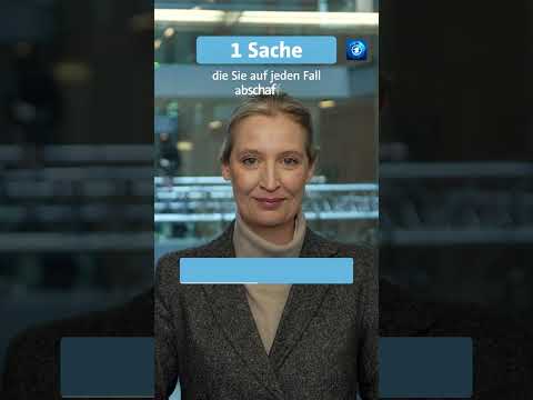 Vier Fragen, 15 Sekunden Zeit zu antworten – Alice Weidel, AfD