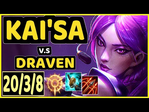 LUGER (KAI'SA) vs DRAVEN - 20/3/8 KDA BOTTOM ADC CHALLENGER GAMEPLAY - EUW