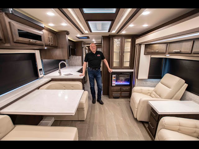 A preview image of the linked video showcasing 2022 Newmar New Aire 3543