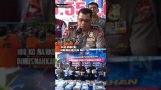 Polda Riau Musnahkan 100,55 Kg Narkotika Jaringan internasional