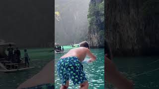 Download lagu Boat Jumping at Pileh Lagoon #5starmarinephuket #travel #thailand #beach mp3