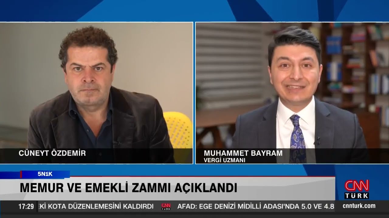Memur Ve Emekli Zammı Açıklandı! Cüneyt Özdemir'in Sunduğu 5N1K'da Değerlendirdim.