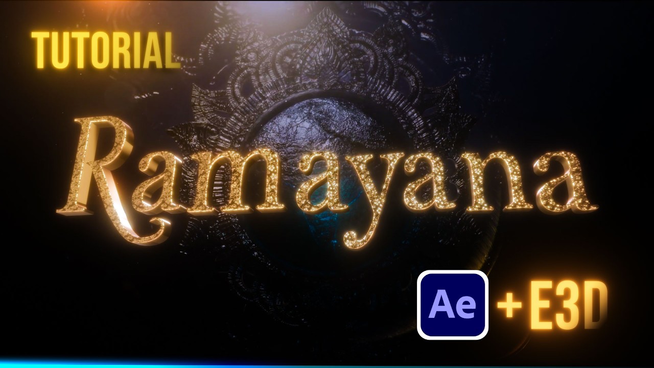 Create the EPIC Ramayana 2026 3D Gold Title | After Effects + Element 3D Tutorial