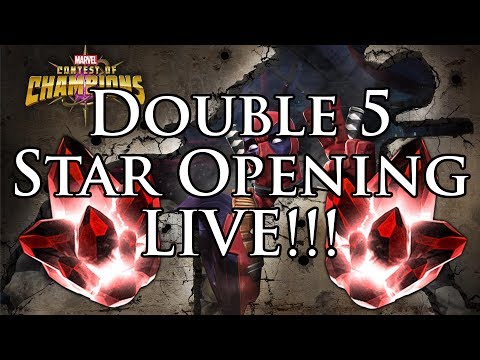 Double 5 Star Crystal Opening LIVE!!! Live Stream Marvel Contest of Champions!