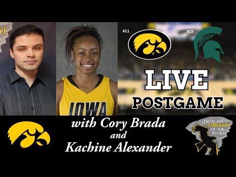 IOWA - MICHIGAN STATE POSTGAME with Kachine Alexander / Iowa Women's Basketball Postgame