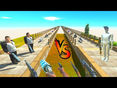 FPS AVATAR vs 2x SLOW MO SHOOTING RACE COMPETITION - Animal Revolt Battle Simulator ARBS