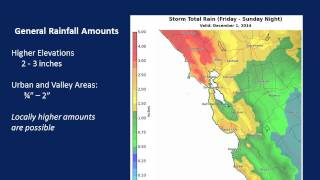 preview picture of video 'Upcoming Rainfall Across the San Francisco and Monterey Bay Region'
