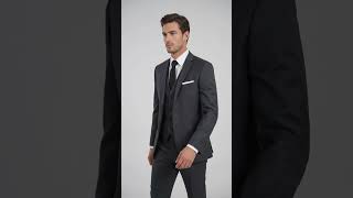 PromTuxedo Men’s Charcoal Grey 3-Piece Tuxedo Suit – Notch Lapel Prom, Wedding and Formal Suit video