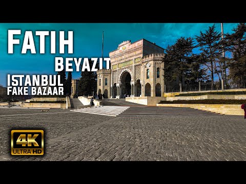 Exploring Fatih (Beyazıt) | Fake Bazaar ISTANBUL - 4K Walking Tour