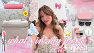 what’s in my bag 💕 + girly q&a | faith, femininity, coquette & soft lifestyle favorites 🎀
