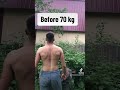 Back Before 70 Kg Vs After 82 Kg Body Transformation At Home Shorts Bodytransformation