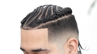 FADE HAIRCUT WITH BRAIDS TUTORIAL!