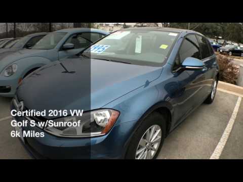 2016 Volkswagen Golf TSI S w/Sunroof
