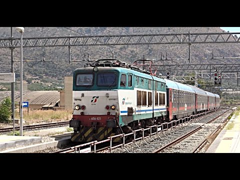 [HD - Treni] STROMBAZZATA E656.431 + Treno Intercity Notte 1957 Trenitalia in transito a Bagheria!