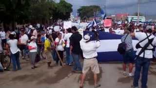 preview picture of video 'Marcha contra el Canal en San Jorge, Rivas (Nicaragua)'