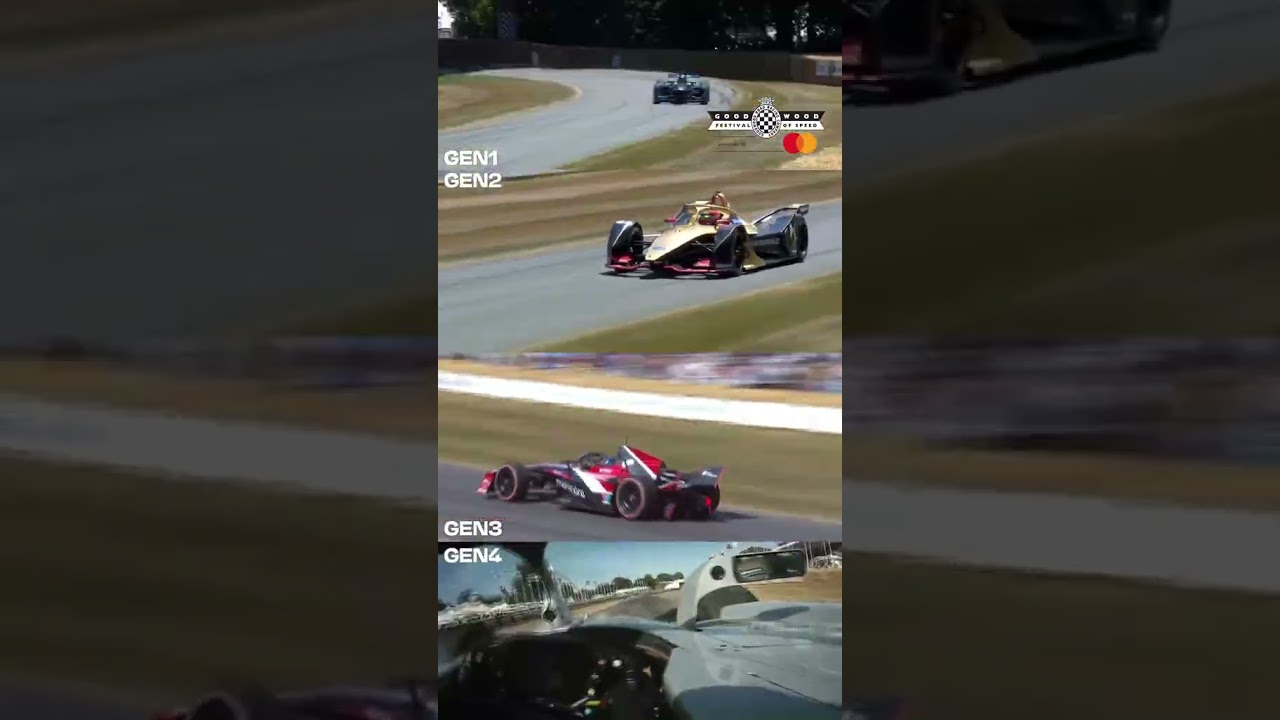 Evolution of Formula E: Gen1 to Gen4 🤩 @GoodwoodRR Presented by @Mastercard
