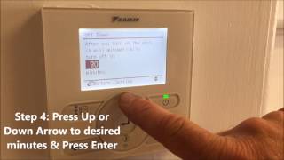How to Set Off Timer on Daikin BRC1E62 Wall Controller