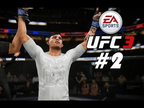 UFC 3 Featherweight Career Mode Walkthrough Part 2 -WHAT A FINISH! (Lets Play Commentary)