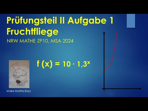 Examination part 2 Math central examination ZP10 NRW 2024 MSA Task 1 Fruit flies