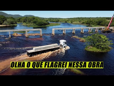 OBRAS da PONTE  -  Olha a Velocidade dessa CARRETA
