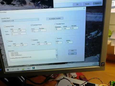 Force feedback - constant force, amplitude test