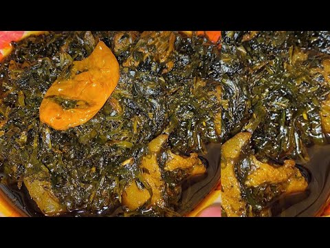 🇨🇲 How to cook Cameroonian Eru with Spinach | Recipe with measurements |