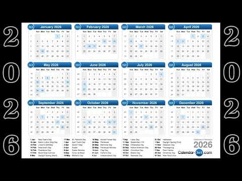 📅✨ 2026 Calendar with Holidays 🎉 | New Year 2026 🗓️ | Plan Ahead! 🚀