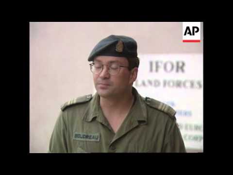 Bosnia - IFOR investigating shooting of soldier