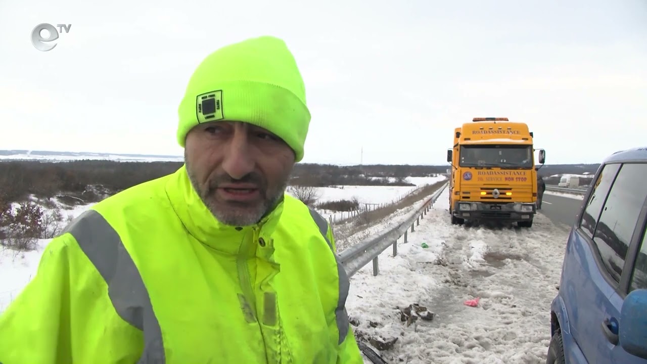 ТИР излезе от пътя и пропадна в канавка на АМ „Марица“