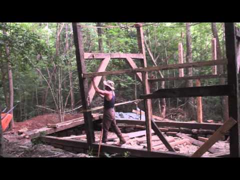 Raising our timber frame workshop