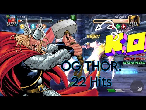 Rank 4 6 Star Og Thor  Sig 180 - 22 Hits ROL wolverine - Insane Damage potential - Marvel champions