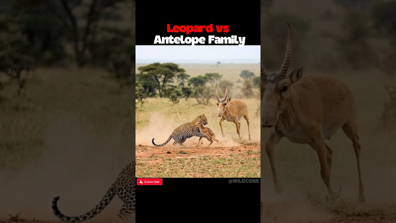Never Underestimate an Antelope Family #leopard #wildanimals