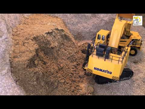 Práca rýpadla s dovrchným naberaním