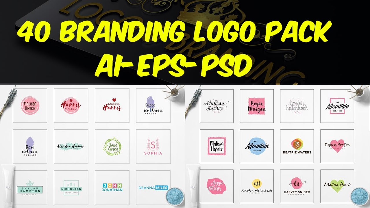 40 Branding Logo Pack Download In PSD EPS AI Files |Sheri SK| |Logo Pack|