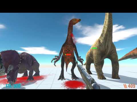 AK47 TEST with FPS PERSPECTIVE DEATH RUN - Animal Revolt Battle Simulator