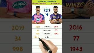 Devdutt Padikkal vs Nitish Rana IPL Batting Comparison | Nitish Rana vs Devdutt Padikkal | TATA IPL