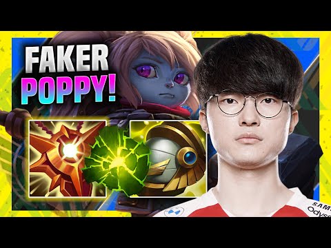 FAKER DOMINATING WITH POPPY! - T1 Faker Plays Poppy Support vs Leona! | Season 11