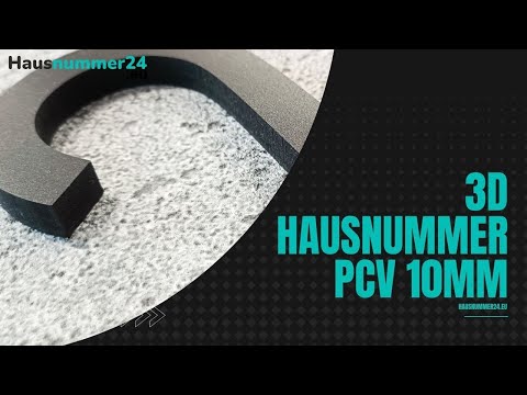 3D Hausnummer PCV 10mm | Hausnummer24.eu