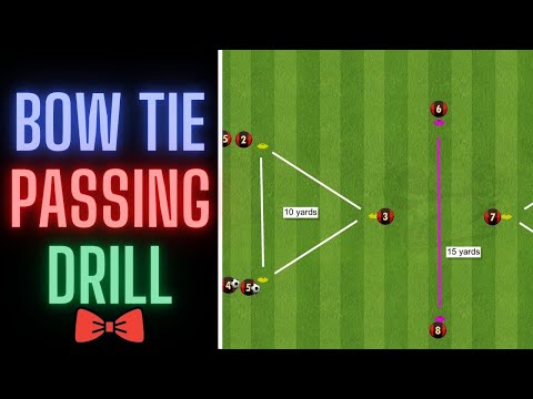 Bow Tie Passing Drill | Third Man Run | Overlap | Football/Soccer