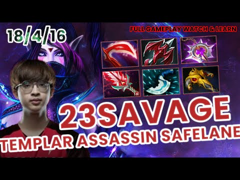 Templar Assassin Safelane Full Gameplay by 23savage - Dota 2 Patch 7.31b Full Gameplay