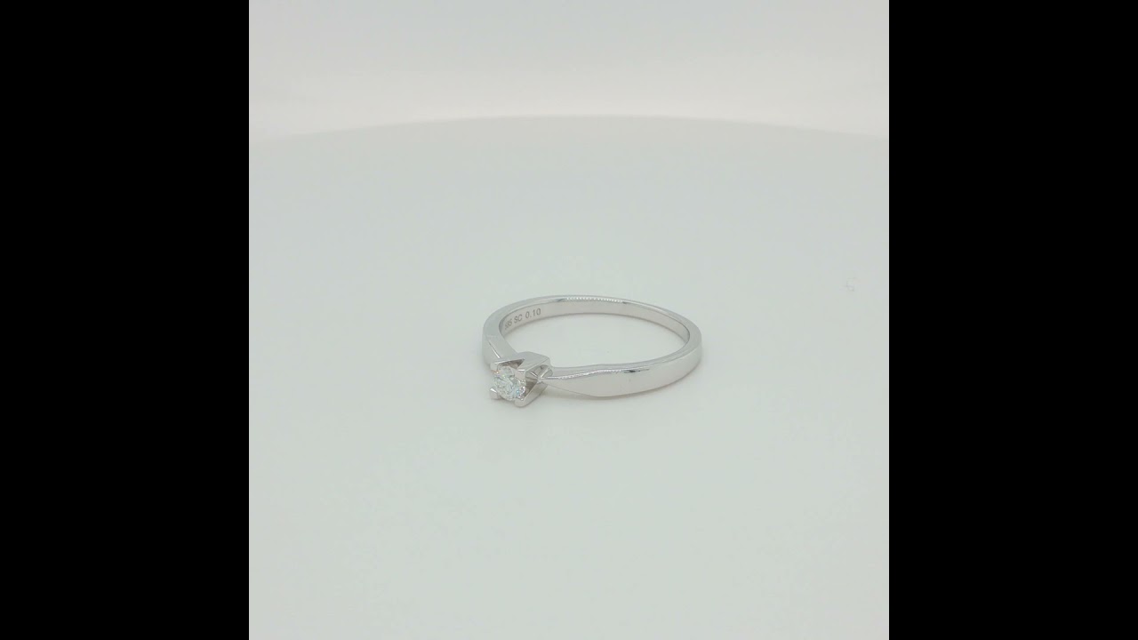 *Kleopatra ring 0,10 H-W/SI 14 kt