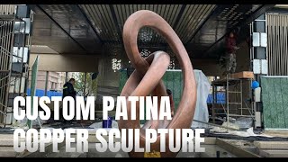 Custom Hand Forging Patina Copper Statue