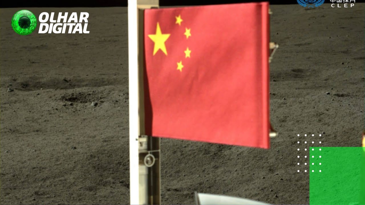 China planeja colocar a primeira bandeira tremulante na Lua