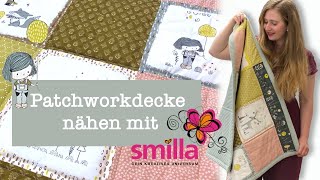 Patchworkdecke nähen - mit Briefecken und Waffel Piqué!
